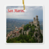 zSM007 MONTE TITANO Panorama, San Marino, Keramikornament (Vorderseite)