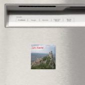 zSM007 MONTE TITANO Panorama, San Marino, Kühlschr Magnet (In Situ (Geschirrspüler))