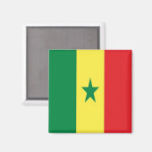 zSN001 SENEGAL, Flag, Afrika, Kühlschrank Magnet (Vorderseite/Rückseite)
