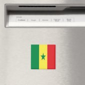 zSN001 SENEGAL, Flag, Afrika, Kühlschrank Magnet (In Situ (Geschirrspüler))