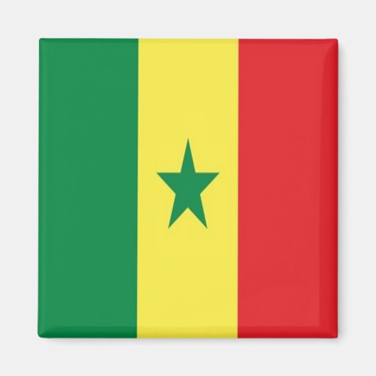 zSN001 SENEGAL, Flag, Afrika, Kühlschrank Magnet (Vorne)