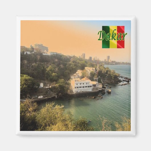zSN004 DAKAR, Senegal, Afrika, Kühlschrank Magnet (Vorne)