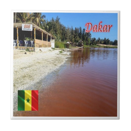 zSN005 DAKAR, Panorama, Senegal, Fliese (Vorderseite)