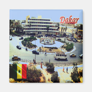 zSN010 SENEGAL, Luft View, Afrika, Kühlschrank Magnet