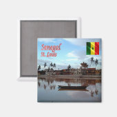 zSN011 SAINT LOUIS, Senegal, Afrika, Kühlschrank Magnet (Vorderseite/Rückseite)