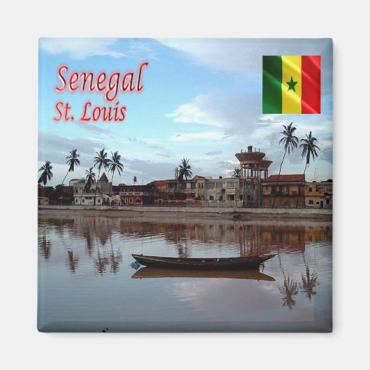 zSN011 SAINT LOUIS, Senegal, Afrika, Kühlschrank Magnet (Vorne)