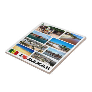 zSN013 DAKAR I Liebe, Mosaik, Senegal, Fliese