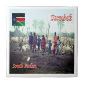 zSS004 RUMBEK, Cattle Camp, Südsudan, Fliese (Vorderseite)