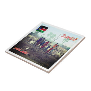 zSS004 RUMBEK, Cattle Camp, Südsudan, Fliese