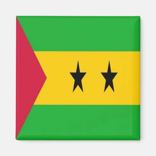 ZST001 SAO TOMÈ and PRINCIPE, Flag, Afrika, Magnet (Vorne)