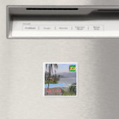 zST003 SAO TOME', Panorama, Afrika, Kühlschrank Magnet (In Situ (Geschirrspüler))