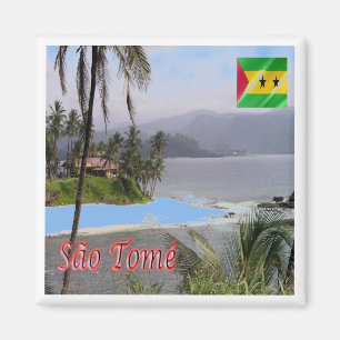 zST003 SAO TOME', Panorama, Afrika, Kühlschrank Magnet