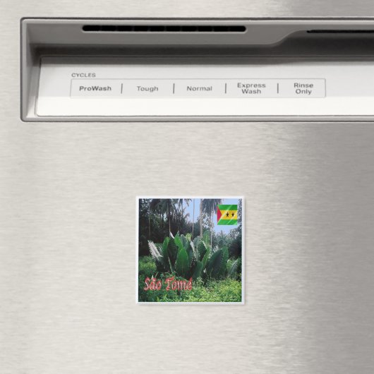 zST004 SAO TOME, Afrika, Kühlschrank Magnet (In Situ (Geschirrspüler))