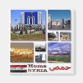 zSY006 Collage of HOMS Syrien, Asien, Kühlschrank Magnet (Vorne)