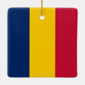 zTD001 CHAD, Flag, Afrika, Keramikornament (Rückseite)