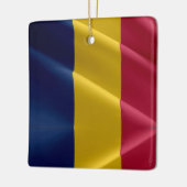 zTD002 CHAD, Waving Flag, Afrika, Keramikornament (Links)