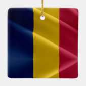 zTD002 CHAD, Waving Flag, Afrika, Keramikornament (Rückseite)