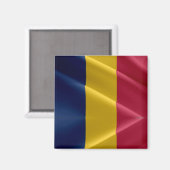 zTD002 CHAD, Waving Flag, Afrika, Kühlschrank Magnet (Vorderseite/Rückseite)