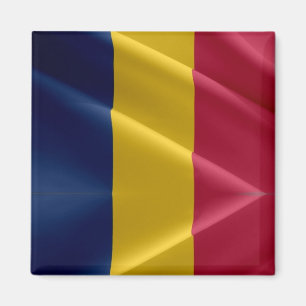 zTD002 CHAD, Waving Flag, Afrika, Kühlschrank Magnet