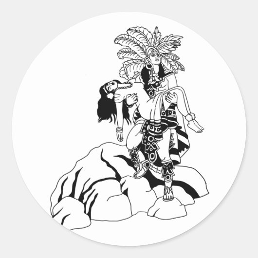 ZTEC ARRIOR & PRINCESS ORIGINAL MEXICAN ART RUNDER AUFKLEBER (Vorderseite)