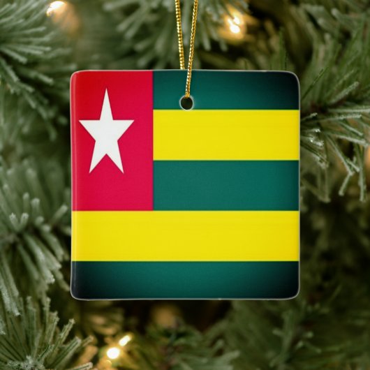 zTG001 TOGO Flag, Afrika, Keramikornament (Baum)