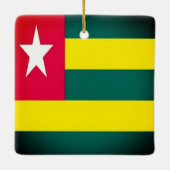 zTG001 TOGO Flag, Afrika, Keramikornament (Rückseite)
