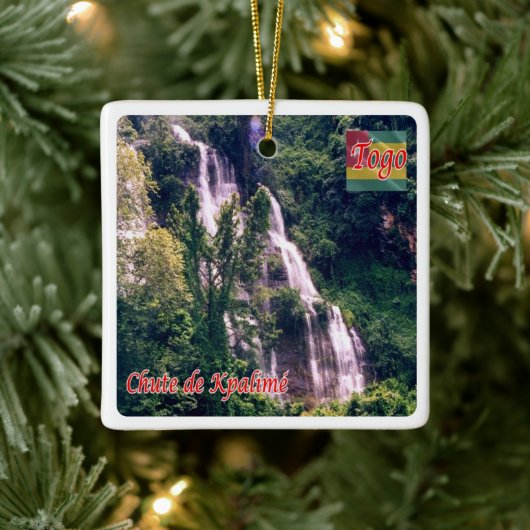 zTG003 TOGO, Falls of Kpalimé, Afrika, Kühlschrank Keramikornament (Baum)