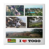 zTG009 TOGO I Liebe, Mosaik, Afrika, Fliese (Vorderseite)
