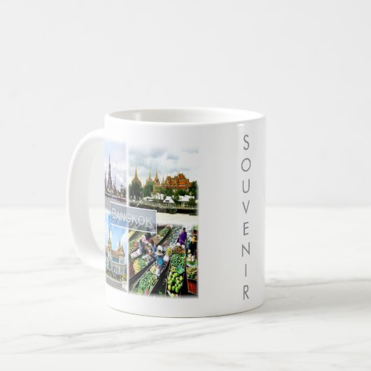 zTH009 Collage von BANGKOK, Thailand, Asien, Kaffeetasse (Vorderseite Links)