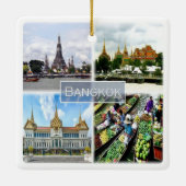 zTH009 Collage von BANGKOK, Thailand, Asien, Keramikornament (Rückseite)