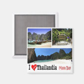 zTH011 i Liebe MAYA BAY KRABI Thailand Asien, Kühl Magnet (Vorderseite/Rückseite)