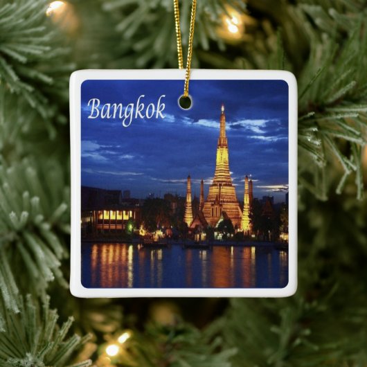 zTH016 BANGKOK Nachts, Thailand, Asien, Keramikornament (Baum)