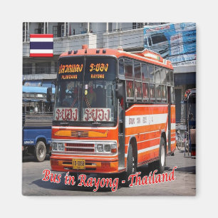 zTH027 BUS in RAYONG, Thailand, Asien, Kühlschrank Magnet
