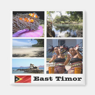 zTL003 EAST TIMOR Collage TIMOR-LESTE, Kühlschrank Magnet