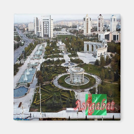 zTM006 Ansicht von ASHGABAT, Turkmenistan Asien, K Magnet (Vorne)