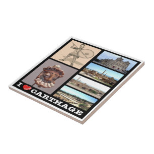 zTN016 CARTHAGE I Liebe, Mosaik, Tunesien, Fliese