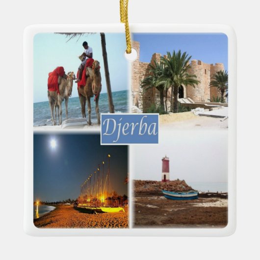 zTN017 DJERBA, Mosaik, Tunesien, Afrika, Keramikornament (Vorderseite)