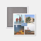 zTN017 DJERBA, Mosaik, Tunesien, Afrika, Kühlschra Magnet (Vorderseite/Rückseite)