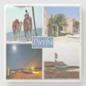 zTN017 DJERBA, Mosaik, Tunesien, Afrika, Steinuntersetzer (Vorderseite)