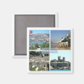 zTR005 BODRUM, Türkei, Europa, Kühlschrank Magnet (Vorderseite/Rückseite)