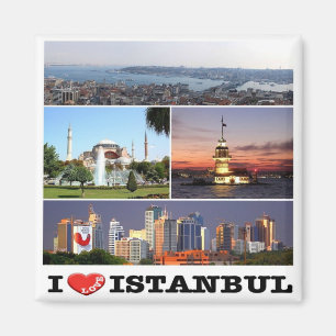 zTR011 ISTANBUL "I LIEBE", Türkei, Europa, Kühlsch Magnet