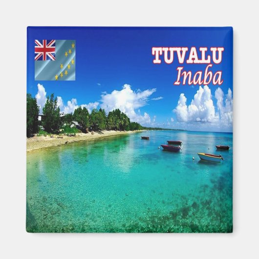zTV007 INABA, Tuvalu, Ozeanien, Kühlschrank Magnet (Vorne)