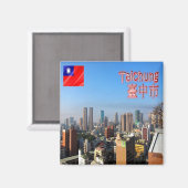 zTW006 TAICHUNG City, Taiwan Formosa, Kühlschrank Magnet (Vorderseite/Rückseite)
