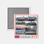 zTW007 TAICHUNG, Mosaik, Taiwan Formosa, Kühlschra Magnet (Vorderseite/Rückseite)