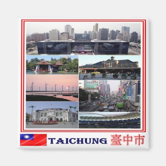 zTW007 TAICHUNG, Mosaik, Taiwan Formosa, Kühlschra Magnet (Vorne)