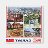 zTW008 TAINAN, Mosaik, Taiwan Formosa, Kühlschrank Magnet (Vorne)