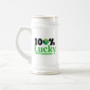 Zu 100 Prozent Glücklicher St. Patrick’s Tag -6110 Bierglas