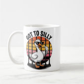 Zu Alberne Gänsestrasse Retro Sungles Jail Bird go Kaffeetasse (Links)