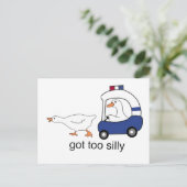 Zu Alberner Gänsepolizist-Spaß Postkarte (Stehend Vorderseite)