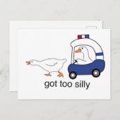 Zu Alberner Gänsepolizist-Spaß Postkarte (Vorne/Hinten)